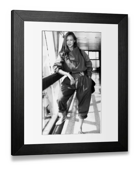 Framed Print : Jenny Agutter British actress at Los Angeles Airport August 1983 A©mirrorpix
