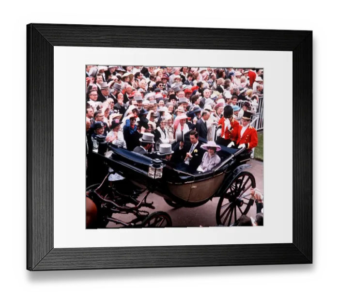 Framed Print : Prince Charles and Lady Diana Spencer at Royal Ascot. June 1981