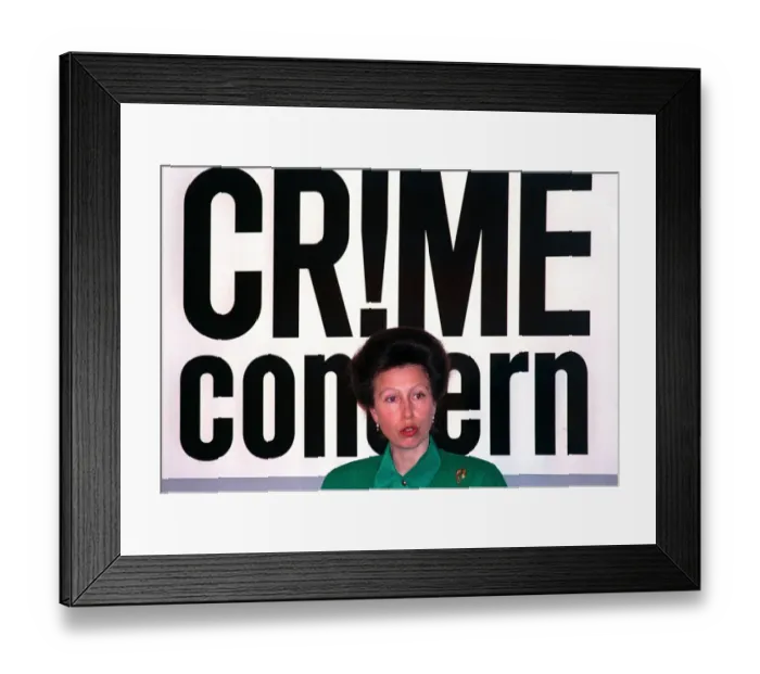 Framed Print : Princess Anne at crime prevention campaign Framed Print : Princess Anne at crime prevention campaign
