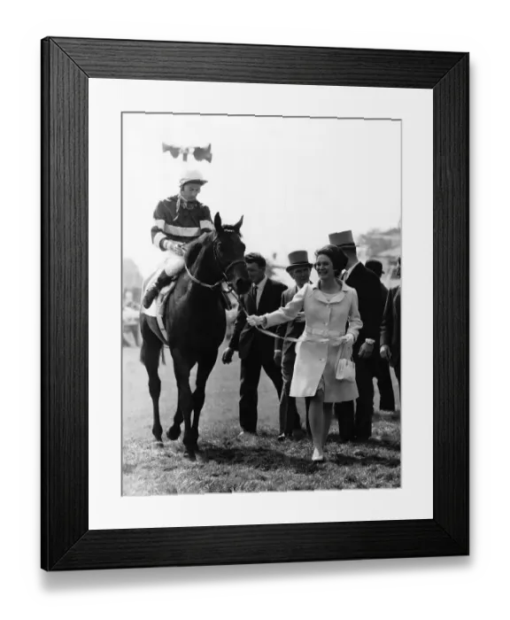 Framed Print : Lester Piggott on Sir Ivor after winning the Derby led by Princess Caroline Cecile Framed Print : Lester Piggott on Sir Ivor after winning the Derby led by Princess Caroline Cecile