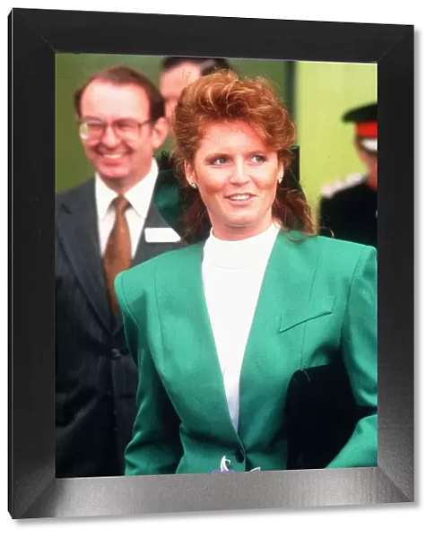 Sarah ferguson on a visit to the superhanger at the imperial war museum
