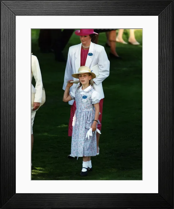 Framed Print : Zara Phillips attends Royal Ascot wears hat June 1989