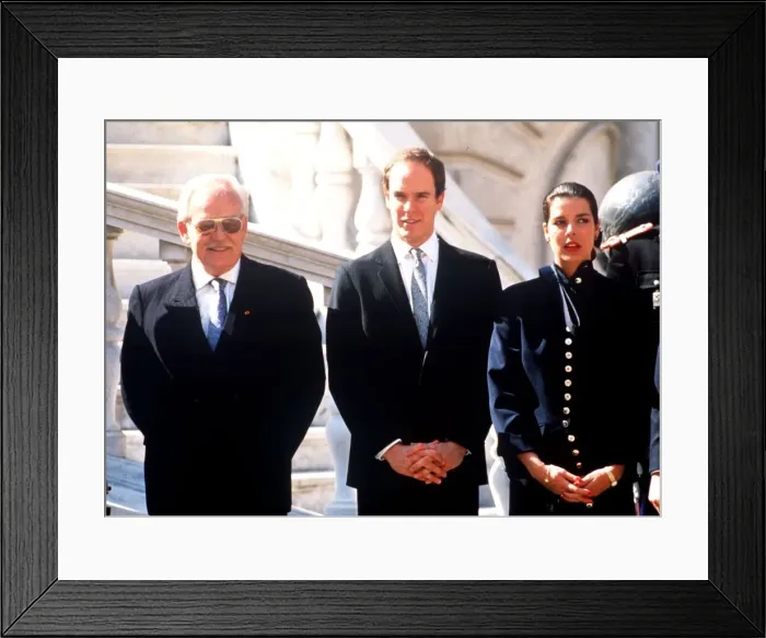 Framed Print : Prince Rainer of Monaco outside the Palace of Monaco with his son Prince Albert Framed Print : Prince Rainer of Monaco outside the Palace of Monaco with his son Prince Albert