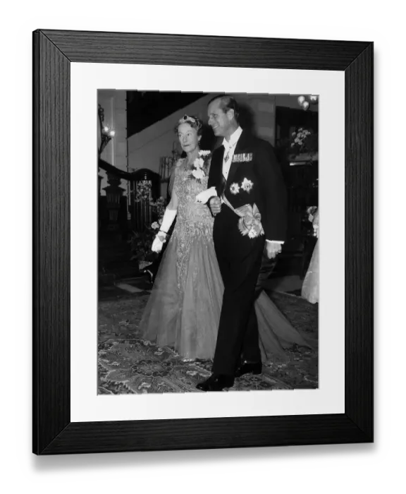 Framed Print : Prince Philip, Duke of Edinburgh, with the Grand Duchess of Luxembourg in Amsterdam Framed Print : Prince Philip, Duke of Edinburgh, with the Grand Duchess of Luxembourg in Amsterdam