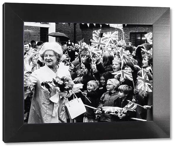 Queen Mother at Sandwich in Kent where she ended her tour of the Cinque Ports with a