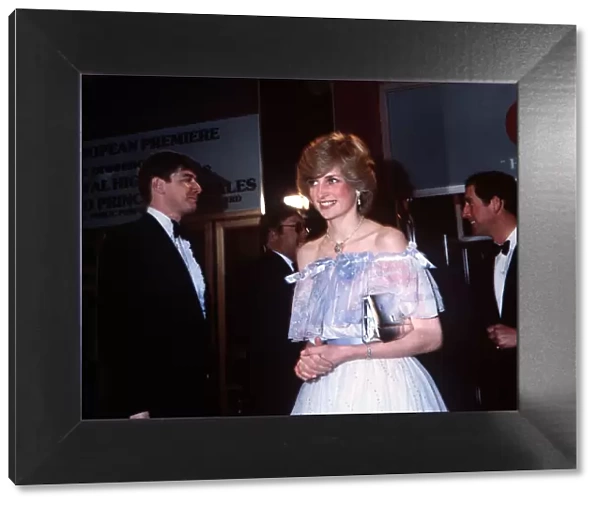 Princess Diana and prince Charles at the at the Odeon Cinema in Leicester Square for