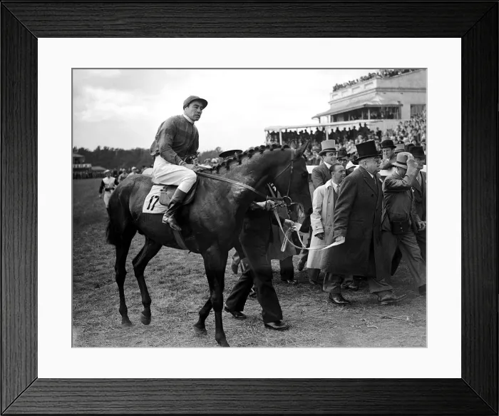 Framed Print : My Love after winning The Derby at Epsom - June 1948 Framed Print : My Love after winning The Derby at Epsom - June 1948