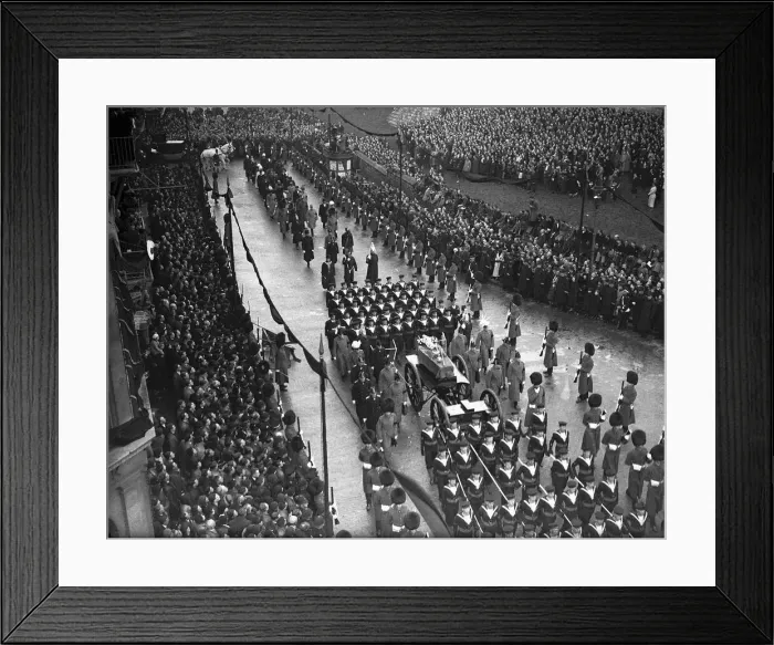 Framed Print : King George V Funeral January 28th, 1936. King George V was laid to rest