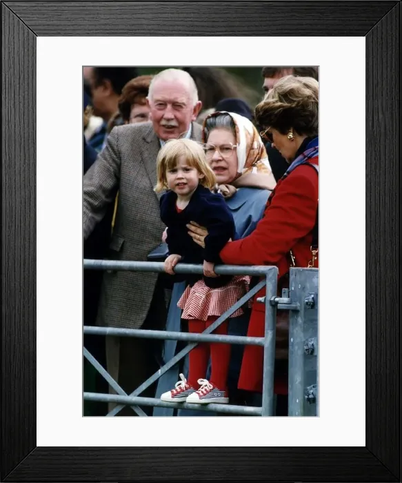 : Princess Beatrice with her grandmother Queen Elizabeth : Princess Beatrice with her grandmother Queen Elizabeth