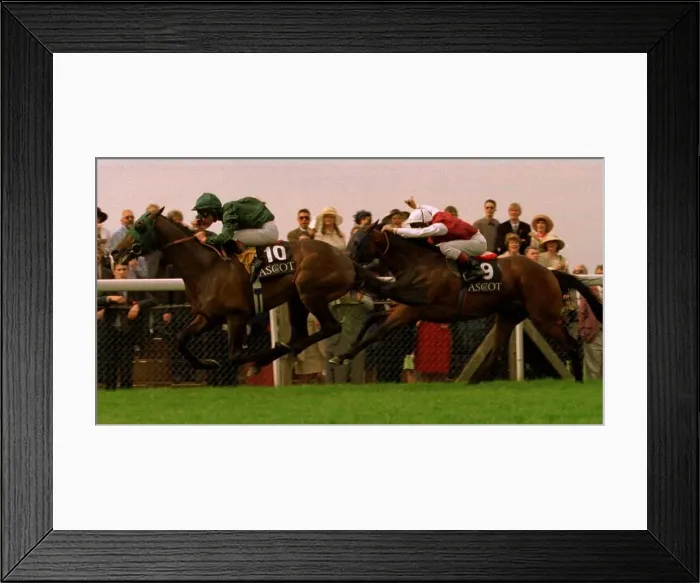 Framed Print : Windsor Castle wins from Three Cheers in the Queens Vase at Royal Ascot June 1997 Framed Print : Windsor Castle wins from Three Cheers in the Queens Vase at Royal Ascot June 1997