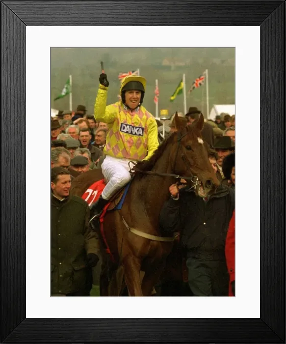 Framed Print : Urubande and jockey Charlie Swan after winning the Sun Alliance Novices Chase
