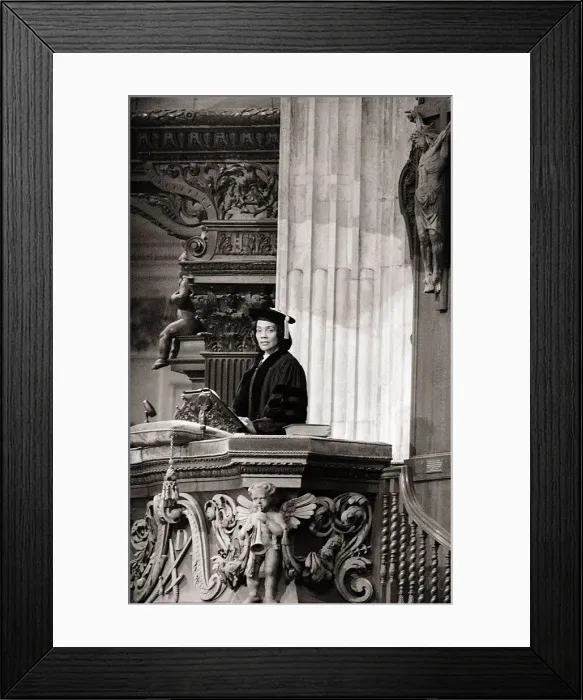 Framed Print : Mrs Martin Luther King March 1969 Addressed the congregation at St Paul Framed Print : Mrs Martin Luther King March 1969 Addressed the congregation at St Paul