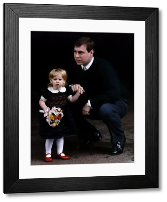 : Princess Beatrice with her dad Prince Andrew visiting the Duchess of York : Princess Beatrice with her dad Prince Andrew visiting the Duchess of York
