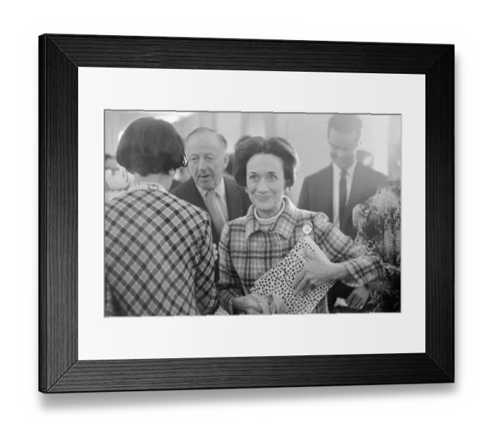 Framed Print : Duchess Of Windsor January 1967 Pictured at Fashion Show in Paris France with Framed Print : Duchess Of Windsor January 1967 Pictured at Fashion Show in Paris France with