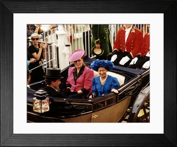 Framed Print : Princess Margaret and the Duchess of York at Royal Ascot