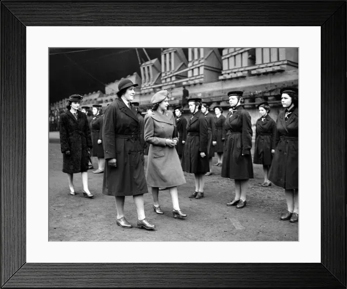 Framed Print : Princess Elizabeth March 1946 launches HMS Eagle at Belfast