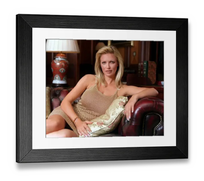 Framed Print : Debbie Corrigan glamour model romantically linked with comedian Jim Davidson