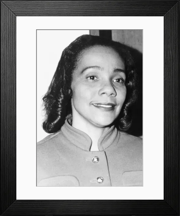 Framed Print : Mrs Martin Luther King wife of Martin Luther King pictured during her visit to Britain Framed Print : Mrs Martin Luther King wife of Martin Luther King pictured during her visit to Britain