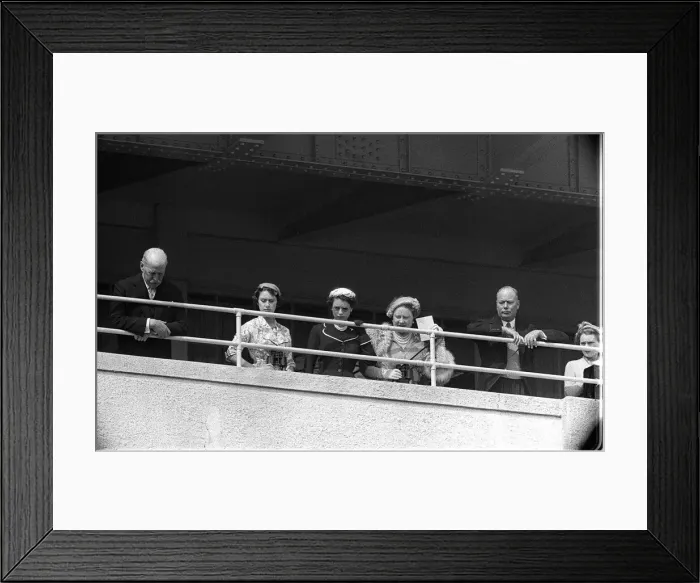 Framed Print : HRH Queen Elizabeth Queen Mother at Epsom Oaks May 1955 Framed Print : HRH Queen Elizabeth Queen Mother at Epsom Oaks May 1955