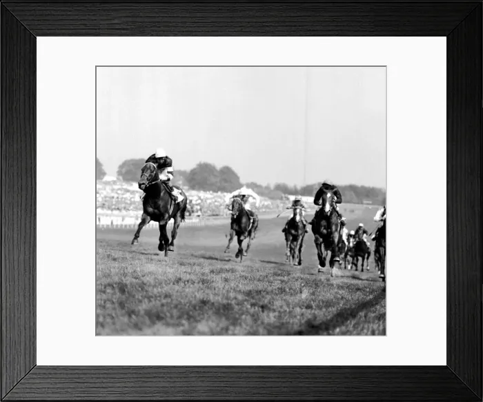 Framed Print : Sir Ivor with jockey Lester Piggott wins the Derby at Epsom 30th May 1968 Framed Print : Sir Ivor with jockey Lester Piggott wins the Derby at Epsom 30th May 1968