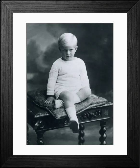 Framed Print : Prince Philip, Duke of Edinburgh, seen here as a young boy at the age of five Framed Print : Prince Philip, Duke of Edinburgh, seen here as a young boy at the age of five