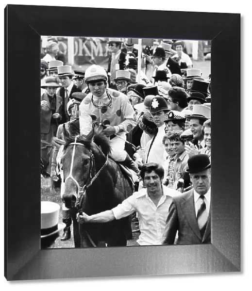 Henbit And Jockey Willie Carson Is Led Into The Winners Enclosure After Winning The 1980