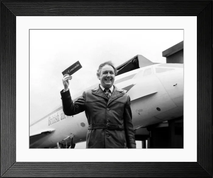 Framed Print : Millionaire airline owner Freddie Laker pictured at Heathrow airport today January Framed Print : Millionaire airline owner Freddie Laker pictured at Heathrow airport today January