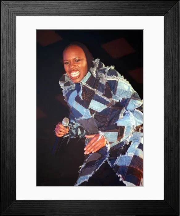 Framed Print : Lead singer Skin October 1999 Skunk Anansie at the Barrowlands in Glasgow