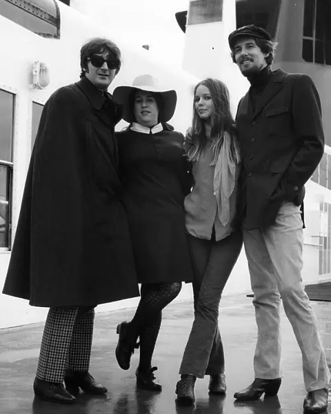 The Mamas and the Papas pop group 1967 L to R Dennis Doherty Cass Elliott