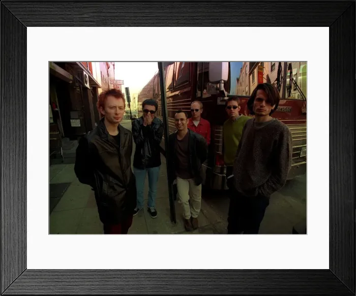 Framed Print : Radiohead pop group to play T in the Park tour bus John Dingwall Daily record pop writer Framed Print : Radiohead pop group to play T in the Park tour bus John Dingwall Daily record pop writer