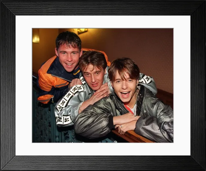 Framed Print : 911 Pop group at Cash for Kids lunch at Glasgows central hotel The hottest