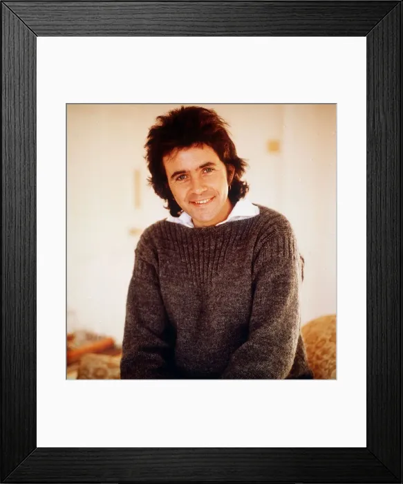 Framed Print : David Essex woolen jumper white shirt pop singer circa 1990 Framed Print : David Essex woolen jumper white shirt pop singer circa 1990