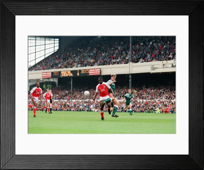 Framed Print : Arsenal 4 v. Everton 2. Kevin Campbell in action 21st December 1991