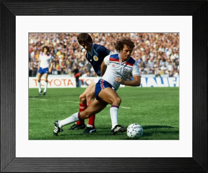 Framed Print : Trevor Francis goes past Alan Hansen May 1982