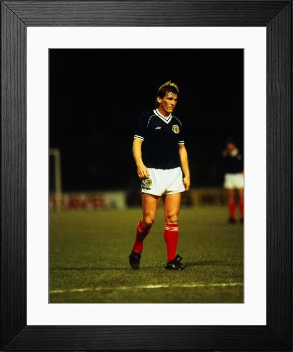 Framed Print : Kenny Dalglish in action for Scotland March 1982 Framed Print : Kenny Dalglish in action for Scotland March 1982