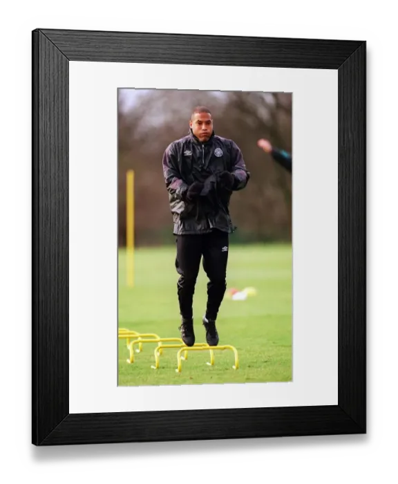 Framed Print : John Barnes Celtic coach November 1999 training session