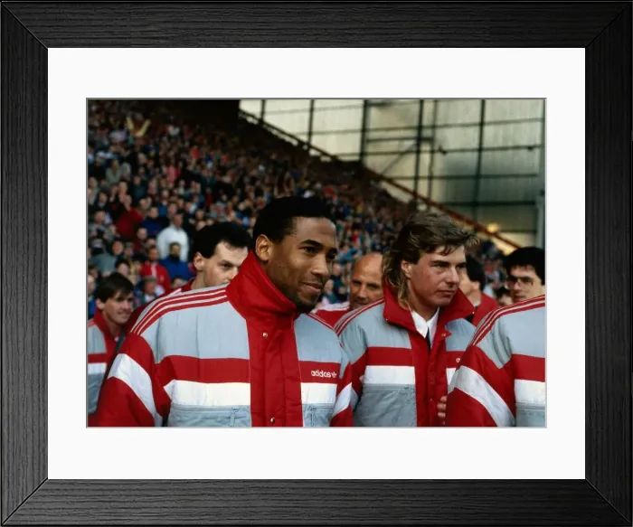 Framed Print : John Barnes Liverpool football player April 1988