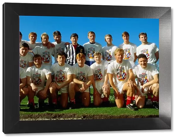 Scotland World Cup squad April 1990 left to right Back