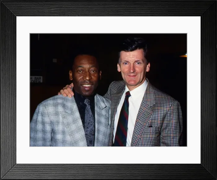 Framed Print : Pele with Andy Roxburgh in Glasgow June 1989 Framed Print : Pele with Andy Roxburgh in Glasgow June 1989