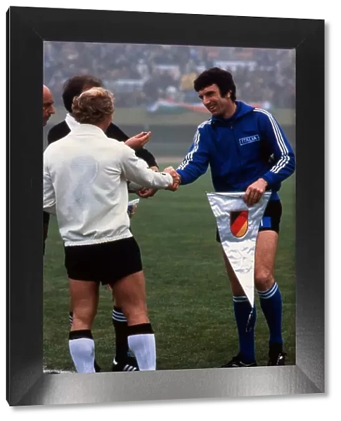 World Cup 1978 West Germany versus Italy BERTI Vogts shakes