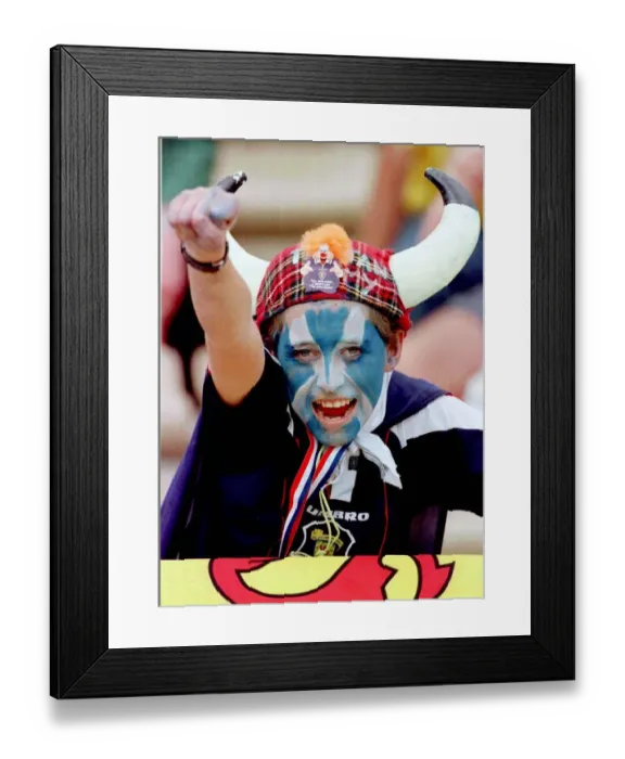 Framed Print : Scotland football fans Bordeaux France 16th June 1998 World Cup France 1998