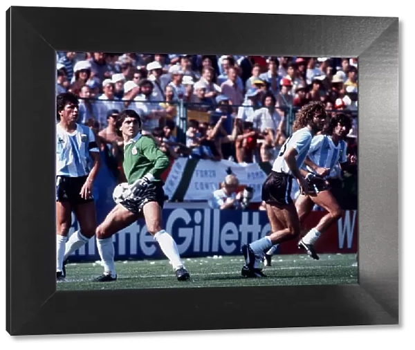 Italy v Argentina World Cup 1982 football Argentine goalkeeper Fillol about to throw ball