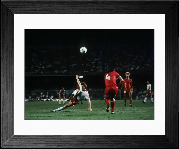 Framed Print : World Cup 1982 Group A Poland 3 Belgium 0 Hat-trick hero