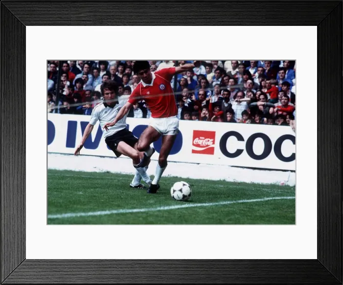 Framed Print : West Germany 4 Chile World 1 Cup 1982 football Bonvallet (white Framed Print : West Germany 4 Chile World 1 Cup 1982 football Bonvallet (white