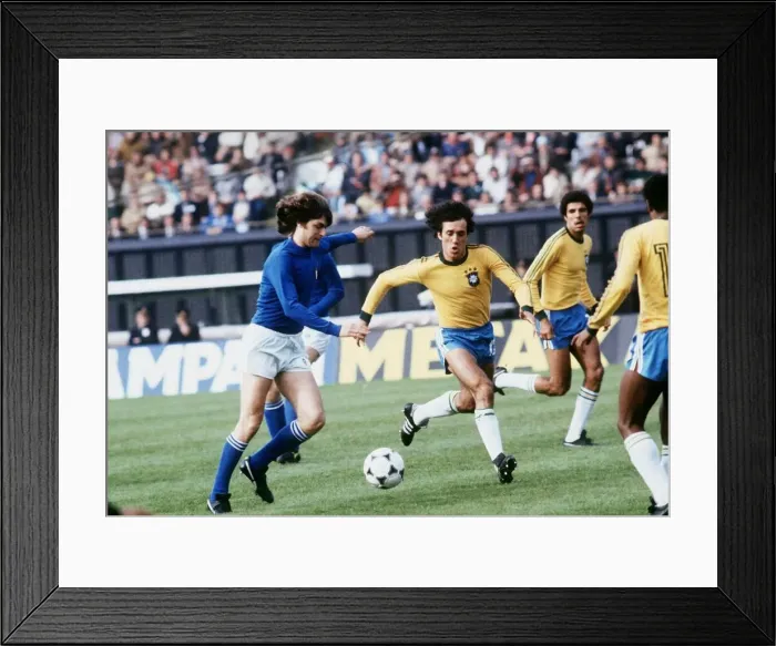 Framed Print : Italy v Brazil World Cup 1978 football