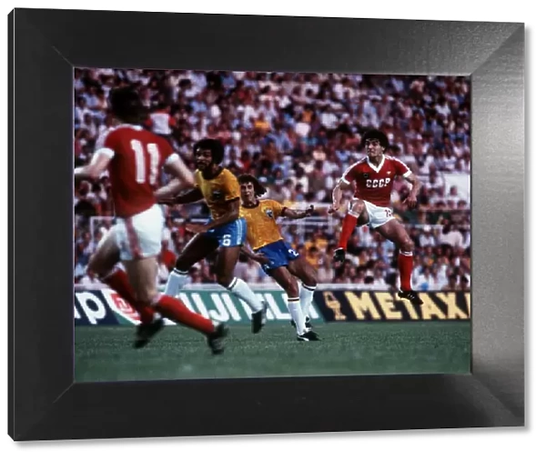 World Cup 1982 Group 6 Brazil 2 Russia 1 Andrei Bal takes