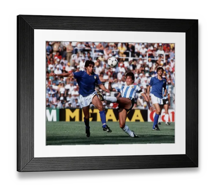 Framed Print : Italy v Argentina World Cup 1982 football Passarella Framed Print : Italy v Argentina World Cup 1982 football Passarella