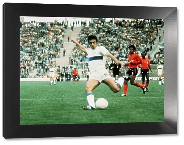 Italy versus Haiti World Cup 1974 Anastasi shoots