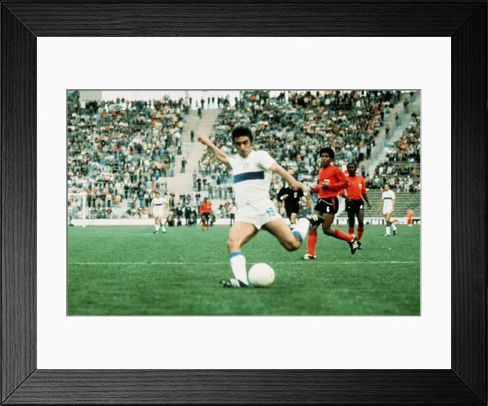 Framed Print : Italy versus Haiti World Cup 1974 Anastasi shoots Framed Print : Italy versus Haiti World Cup 1974 Anastasi shoots