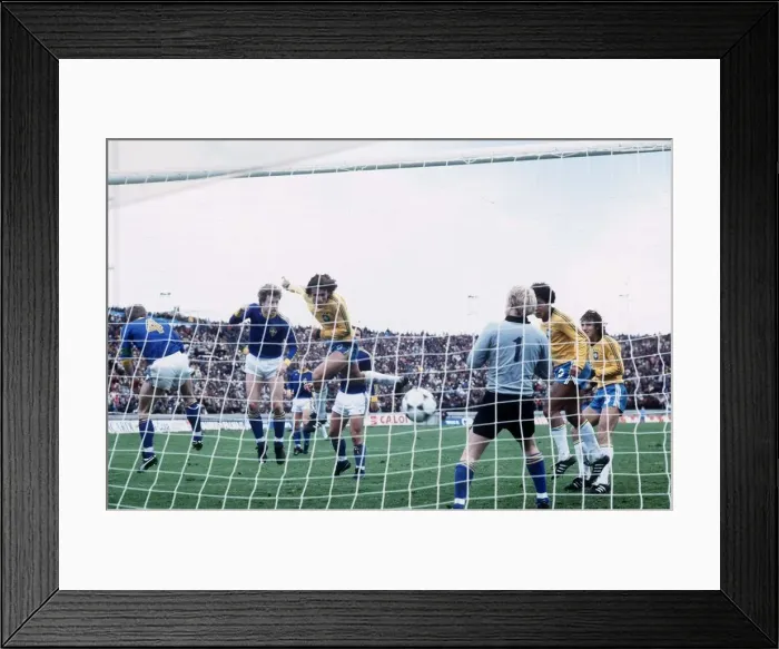 Framed Print : Sweden v Brazil World Cup 1978 football Brazils disallowed goal end of match Framed Print : Sweden v Brazil World Cup 1978 football Brazils disallowed goal end of match